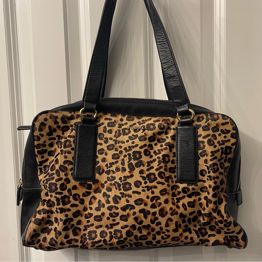 Fossil MemoirLeopard Print Leather Tote Bag